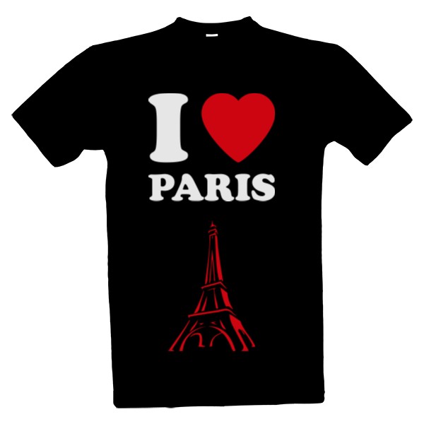 Tričko s potiskem I love Paris Eifelova věž