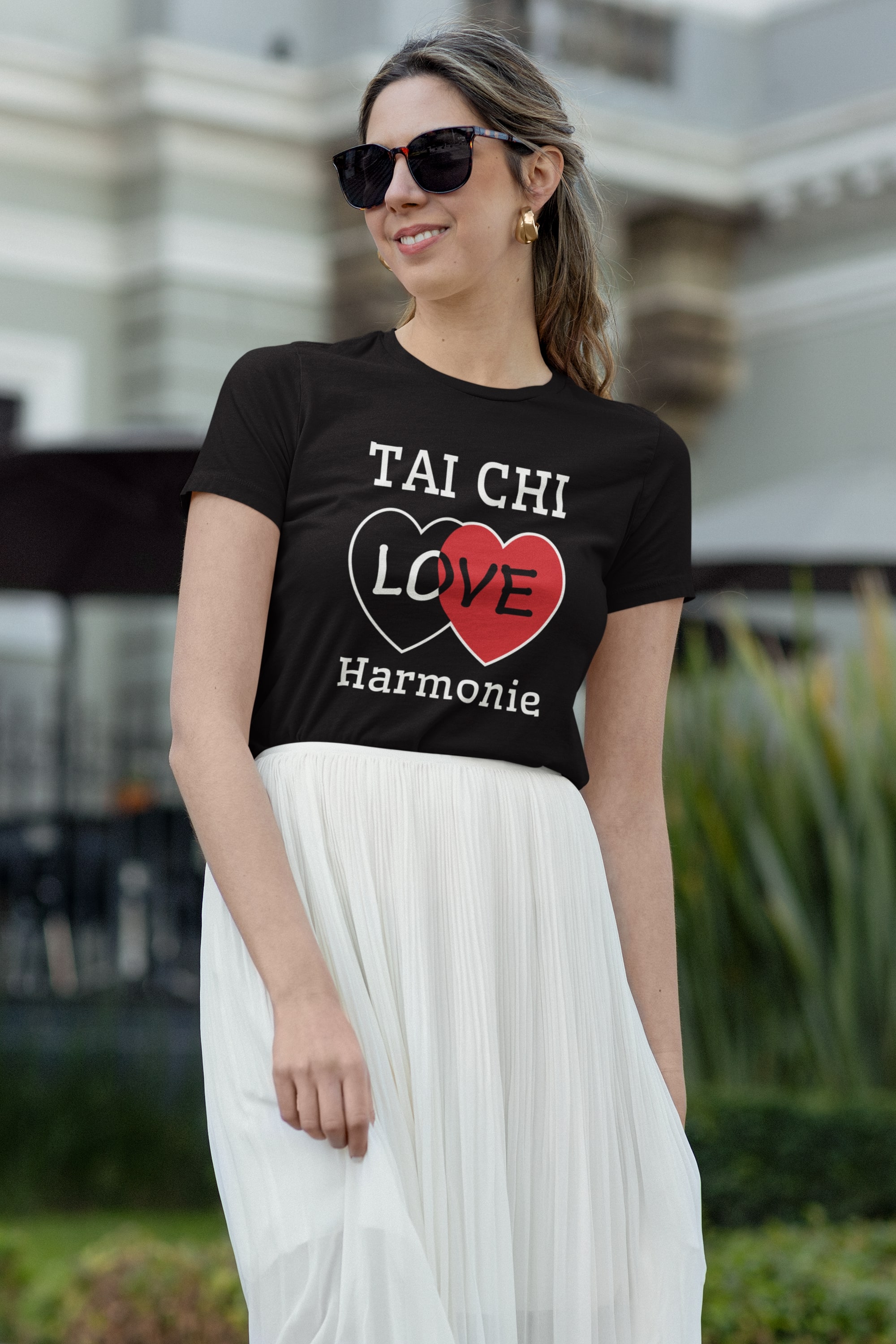 Tričko s potiskem Tai chi  love harmonie