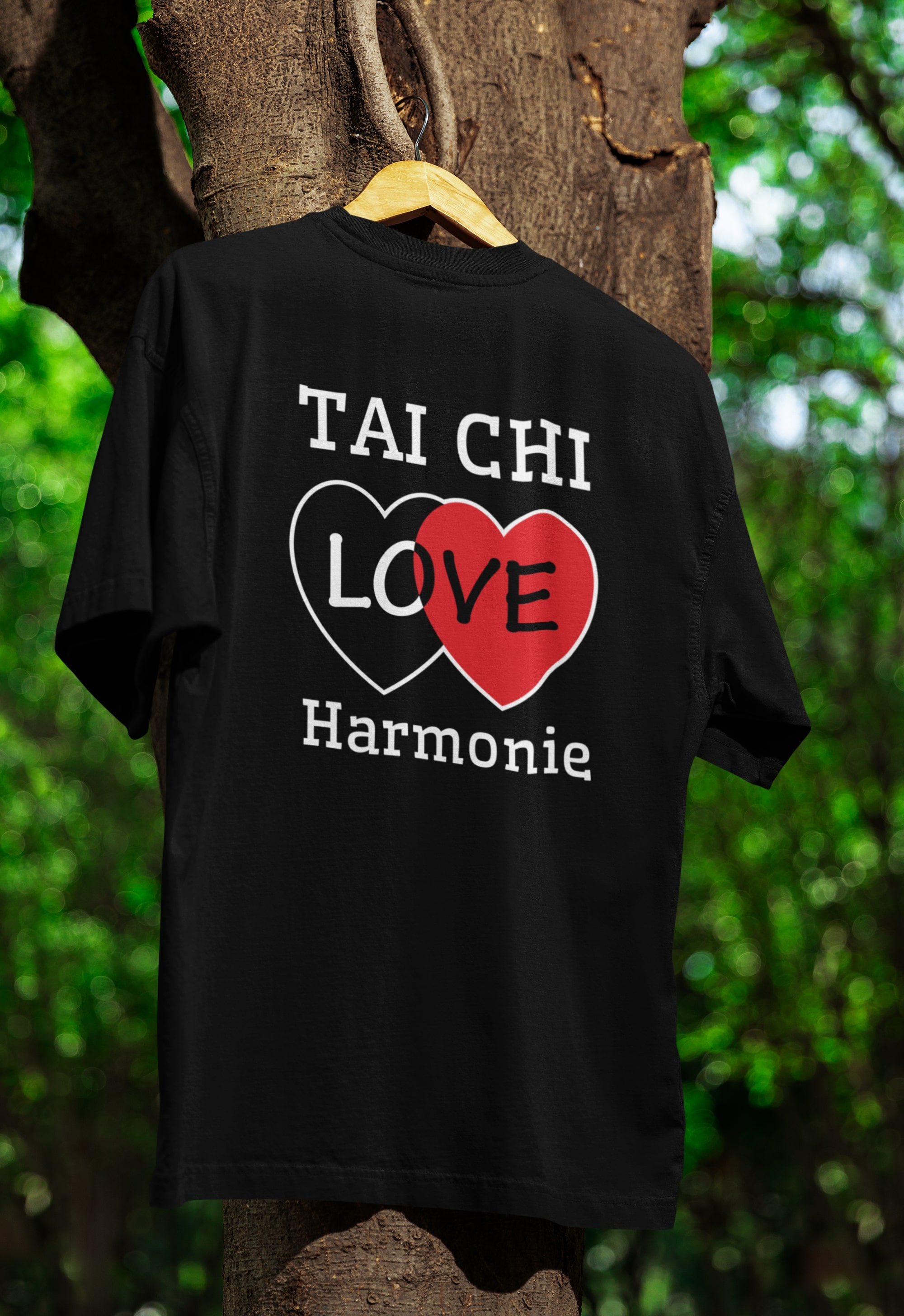 Tričko s potiskem Tai chi  love harmonie