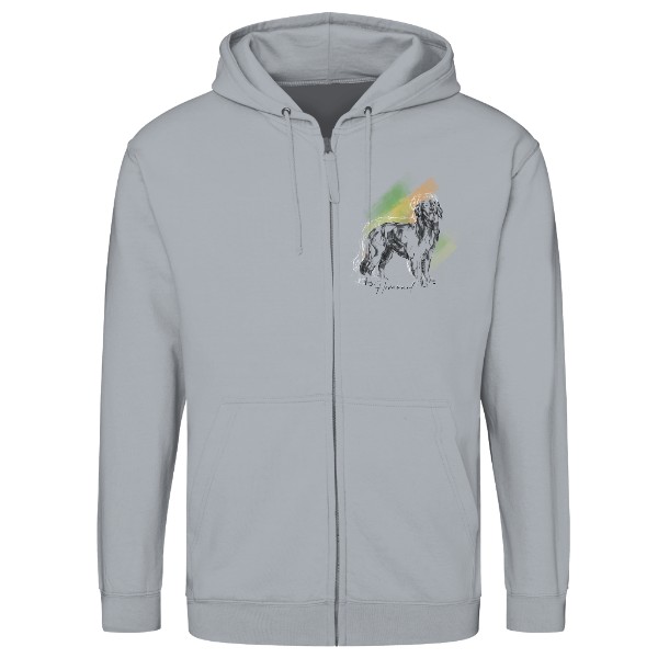 Mikina na zip unisex s potiskem Hovawart