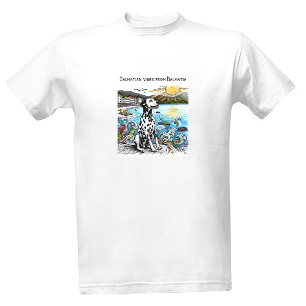 Tričko s potiskem Dalmatin v Dalmacii