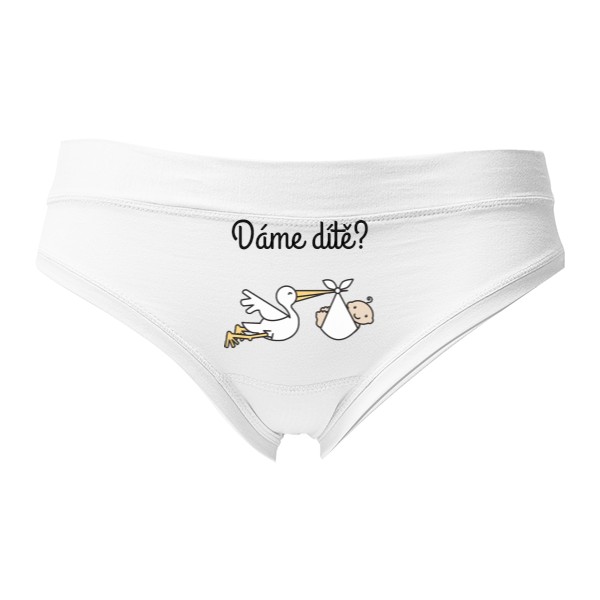 Dámská tanga - Výprodej s potiskem Dame dítě?