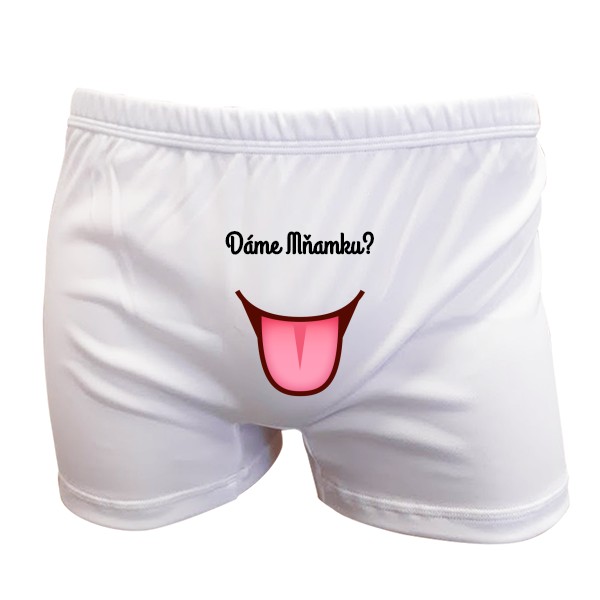 Trenýrky s potiskem Dáme mňamku?