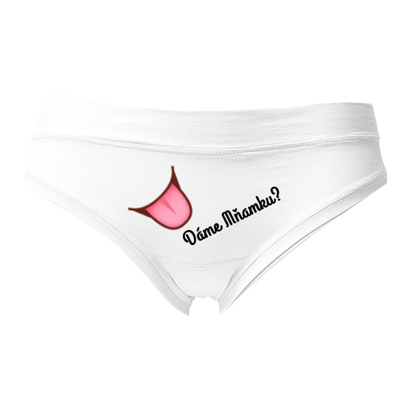 Kalhotky Fox - Výprodej s potiskem Dáme mňamku?