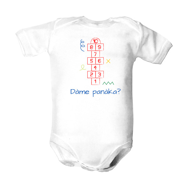 Dětské body  s potiskem Dáme panáka?
