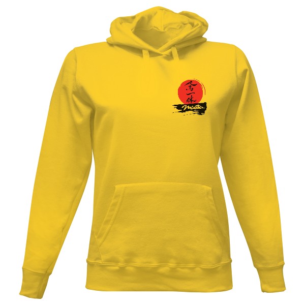 Dámska mikina s kapucňou s potlačou Dámská Mikča Just Hoods - Žlutá