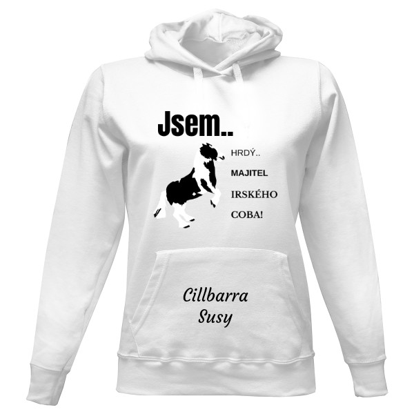 Dámská mikina s kapucí s potiskem Dámská mikina Hrdý majitel