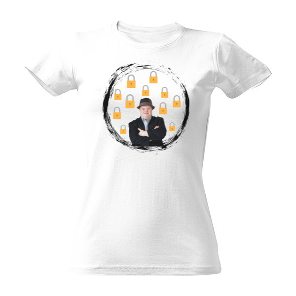 Tričko s potiskem Dámské bílé tílko lock down