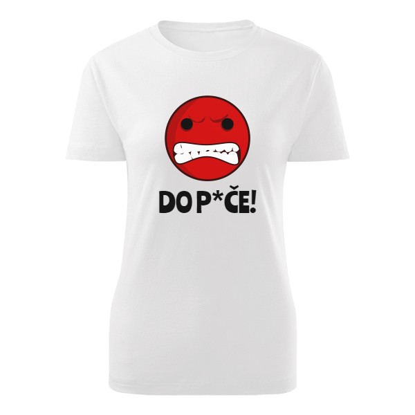 Tričko s potiskem Dámské bílé tričko dopuče