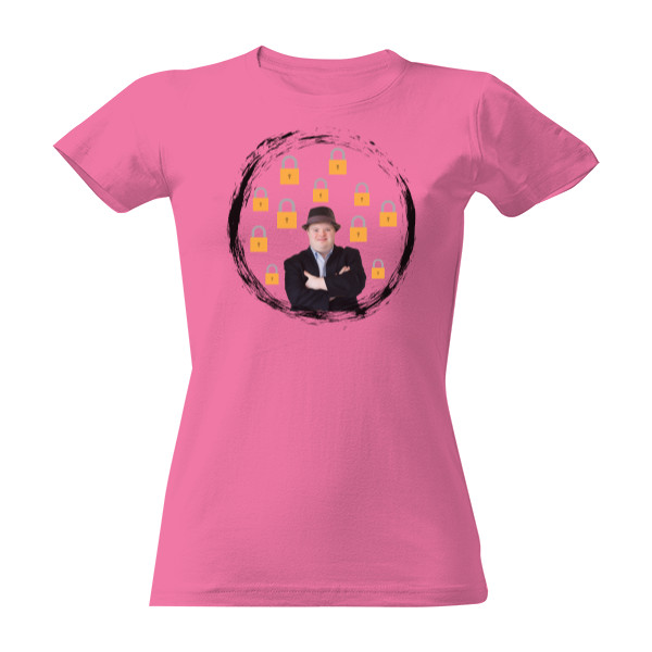 Tričko s potiskem Dámské růžové tričko lock down