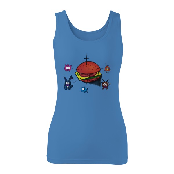 Tričko s potiskem Dámské tílko - hambáč hřbitov