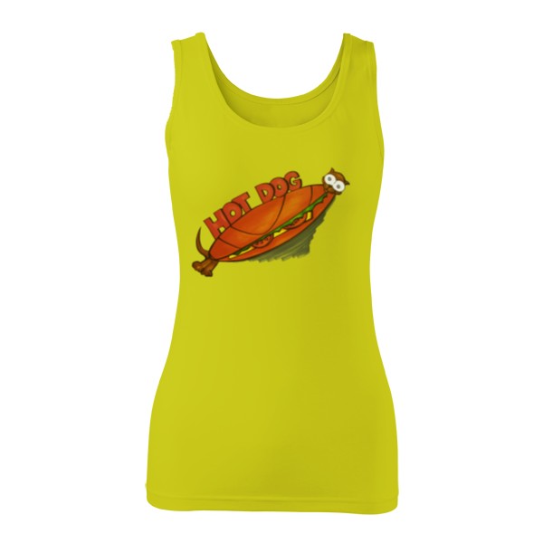 Tričko s potiskem Dámské tílko - hot dog