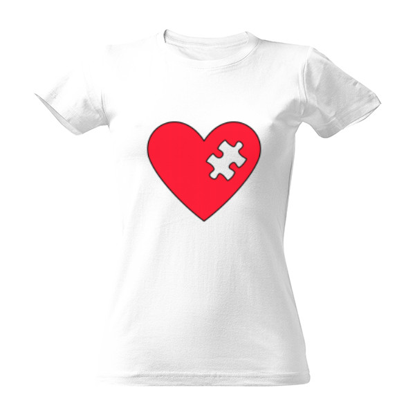 Tričko s potiskem Damske tricko hear of puzzle