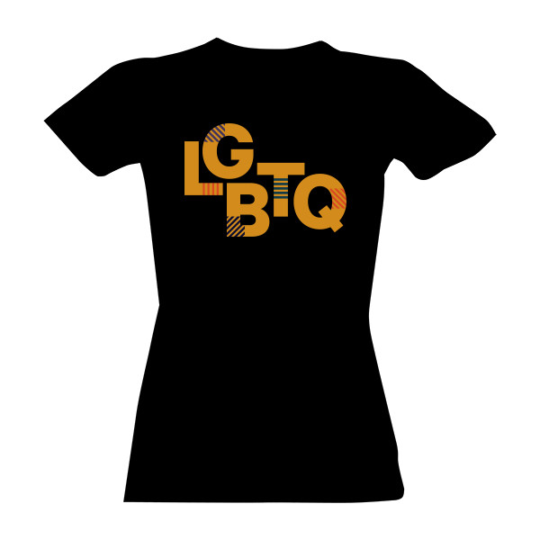 Tričko s potiskem Dámské tričko LGBTQ černé