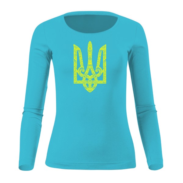 Dámské tričko Long s motivem ukrajinského státního znaku