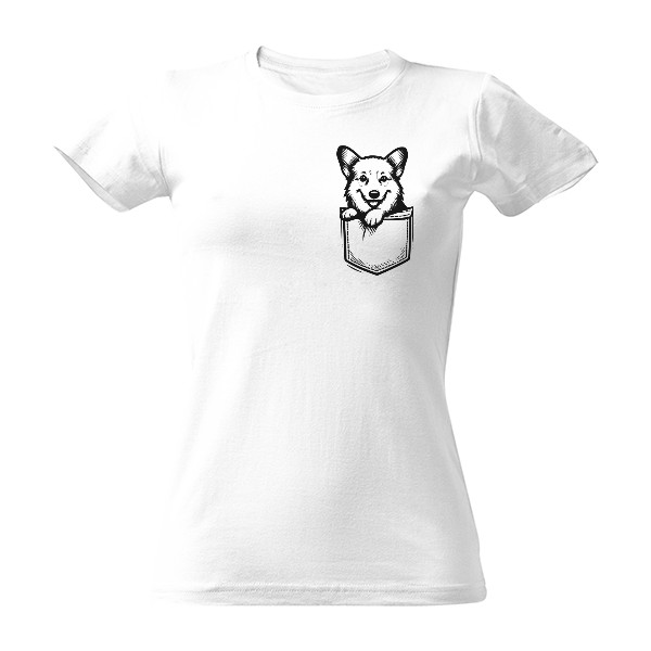 Dámské triko Corgi Pocket