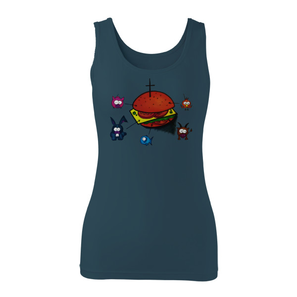 Tričko s potiskem Dámské triko - hambáč hřbitov