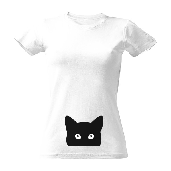 Tričko s potiskem Dámské triko kočka
