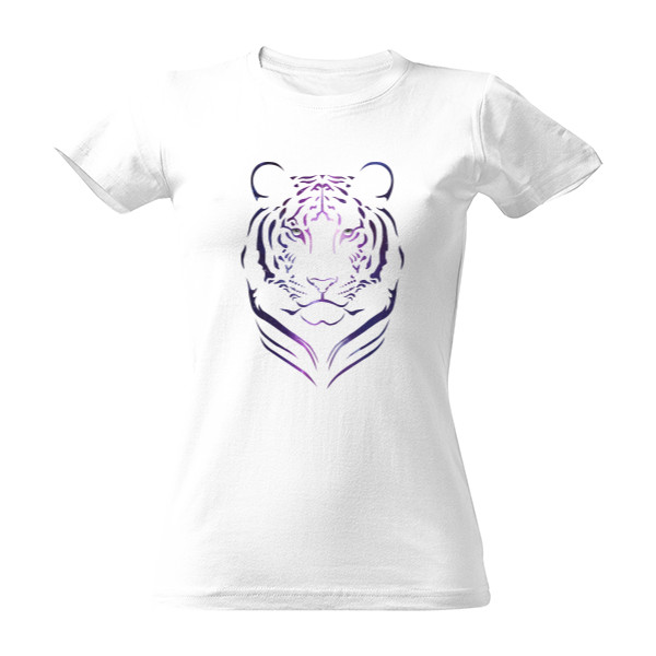 Tričko s potiskem Tiger tribal - space
