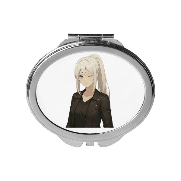 Zrcátko oválné s potiskem Danka kouká