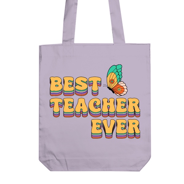 Dárek pro učitelku Best Teacher Ever s motýlem