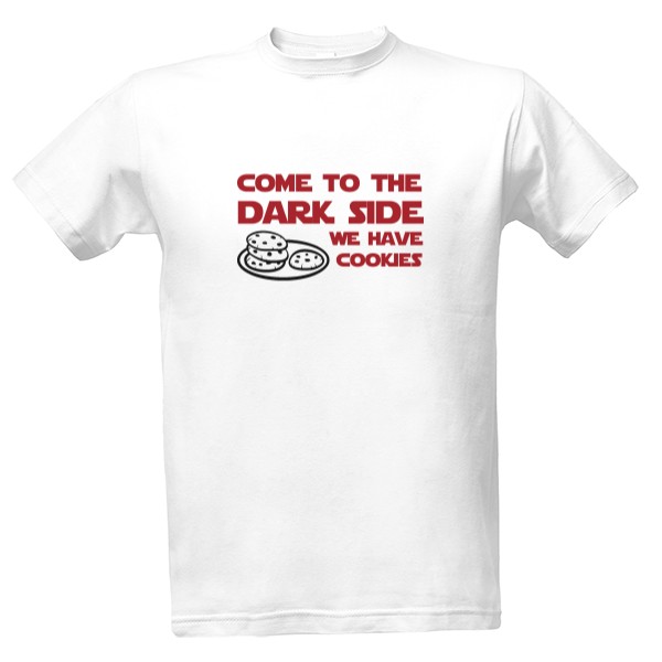 Tričko s potiskem Dark side-White