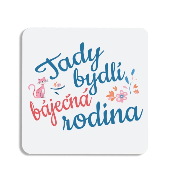 Podtácek  s potiskem Dárková sada báječná rodina1