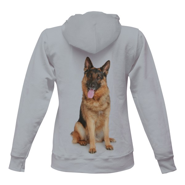 Dámská mikina s kapucí s potiskem ovčák2