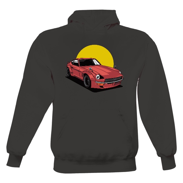 Pánská mikina s kapucí Just Hoods s potiskem Datsun240z