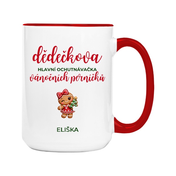 Dědečkova hlavní ochutnávačka perníček holčička se jménem