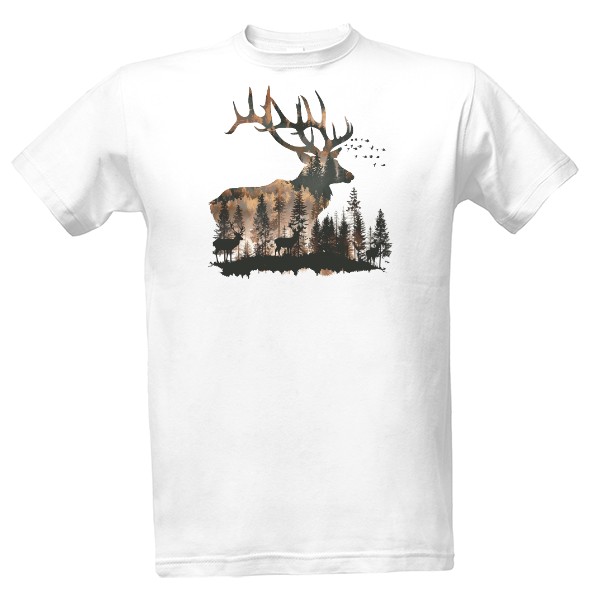 Tričko s potlačou Deer Woods