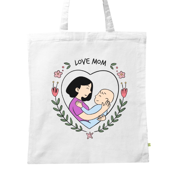 BIO plátěná taška s potiskem Den matek 