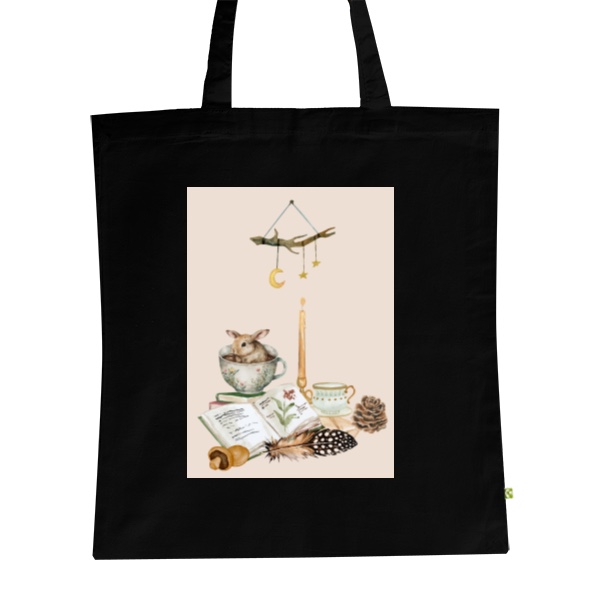 BIO plátěná taška s potiskem Denní snění black taška