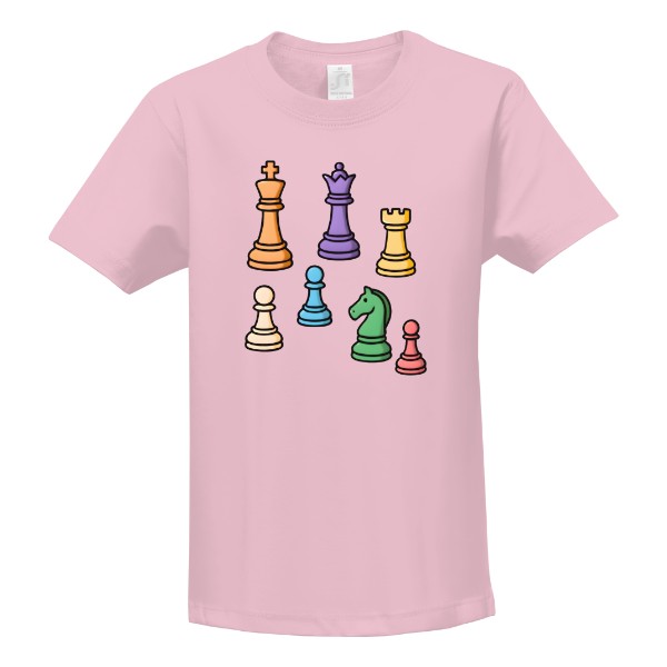 Tričko s potiskem Dětské barevné šachy