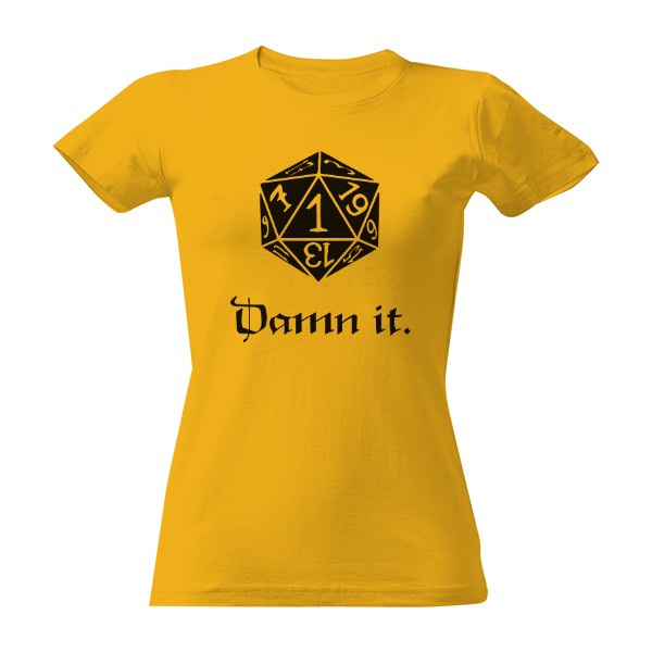 T-shirt DnD Dice - Damn it. (black)