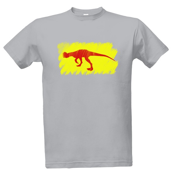 Tričko s potiskem Dilophosaurus - červený