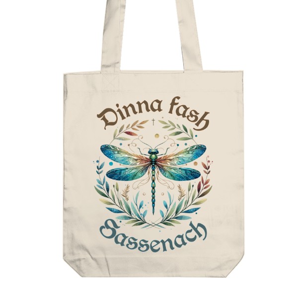 Taška z bio bavlny s potiskem Dinna Fash Sassenach-motiv pro fanoušky Outlanderu