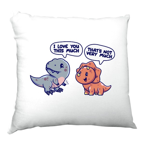 Satin Pillow s potiskem Dino love