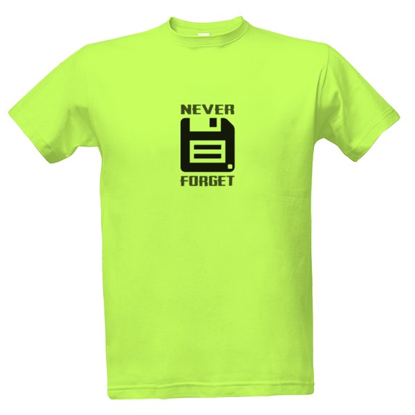 Tričko s potlačou Disketa nikdy nezapomenu