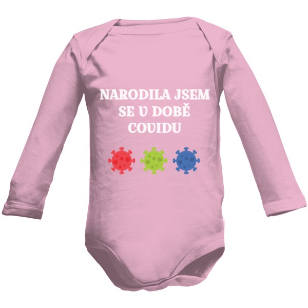 Dětské body Long  s potiskem Dívčí body long covid