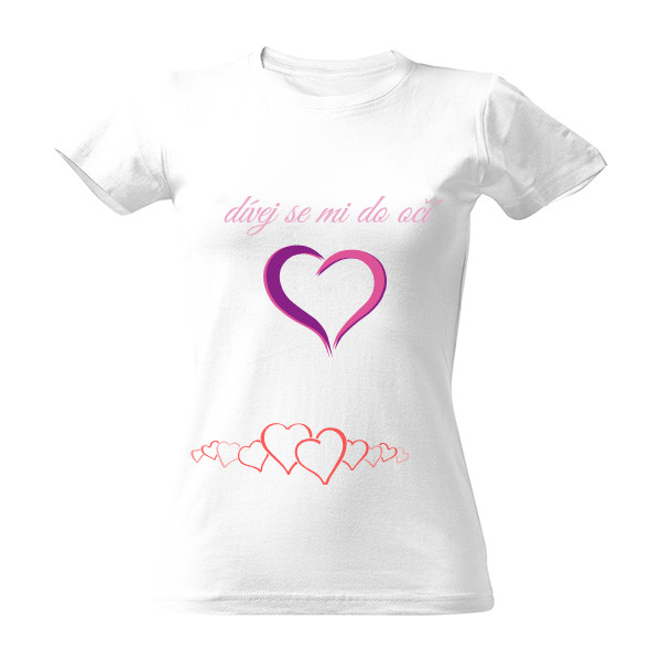 Tričko s potiskem dívej se mi do očí
