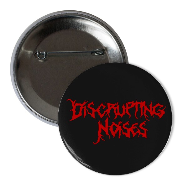 Odznáček  s potiskem Discrupting noises black badge