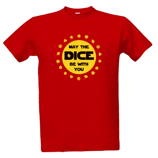 Tričko s potiskem DnD May the dice be with you
