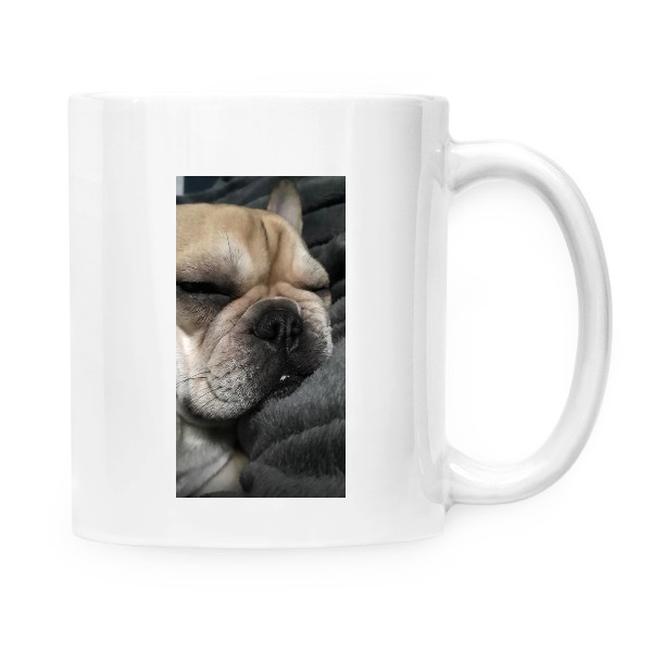 Hrnek malý bílý s potiskem Dnes spím