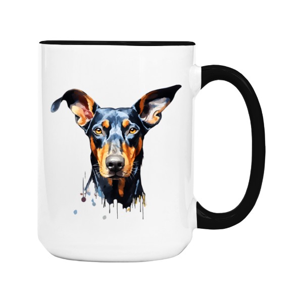 Hrnek velký barevný s potiskem Dobrman 2