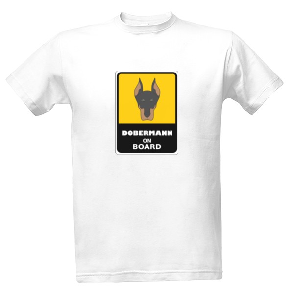 Tričko s potiskem Dobrman