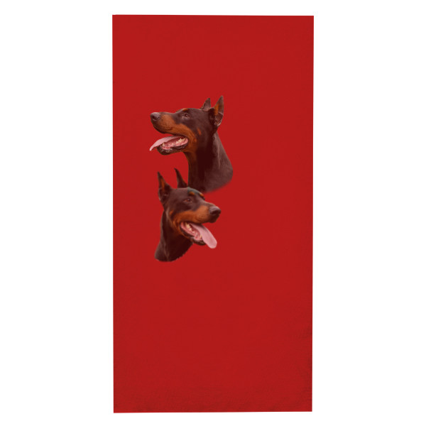 Nákrčník/bandana s potiskem Dobrman