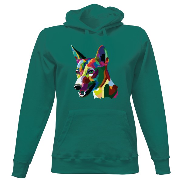 Ladies' hoodie s potiskem Dog geometry