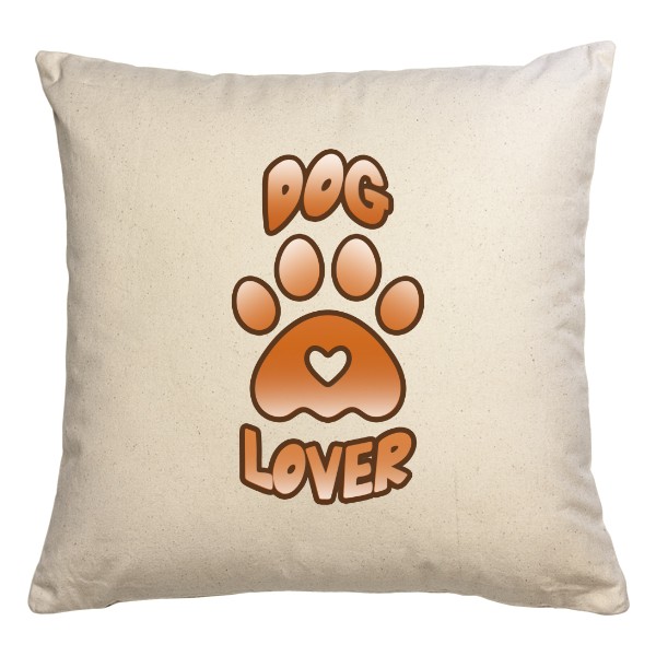 Polštář bavlněný  s potiskem Dog lover