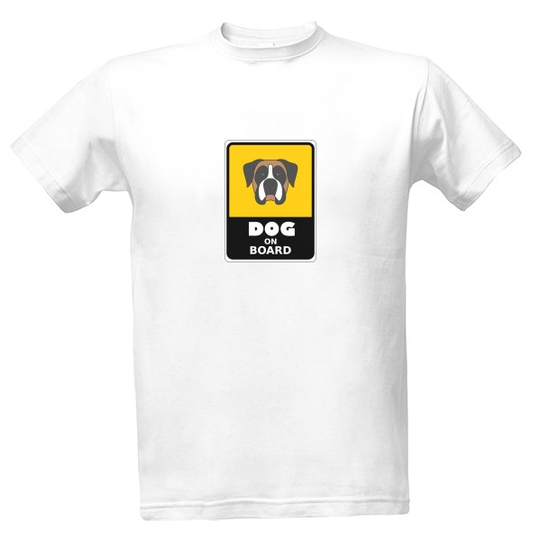 Tričko s potiskem Dog on board 2
